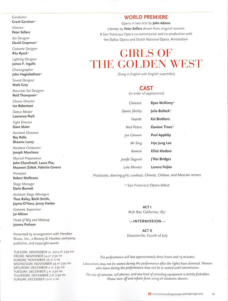 girls of the golden west opera synopsis